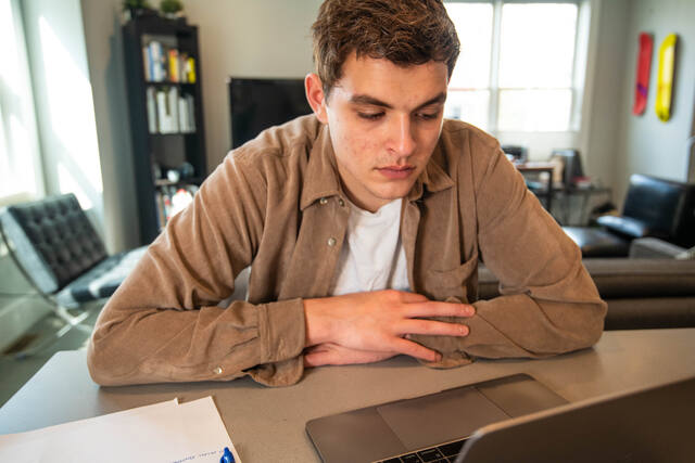 Photograph of businessman, concept, concern.