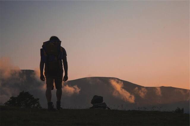 Photograph of backpack, fitness, hiker.